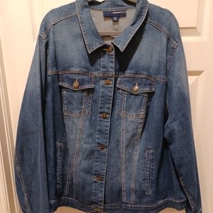 Brand New Denim 24/7 Medium Colored Plus Sized Denim Jean Jacket Size 30w